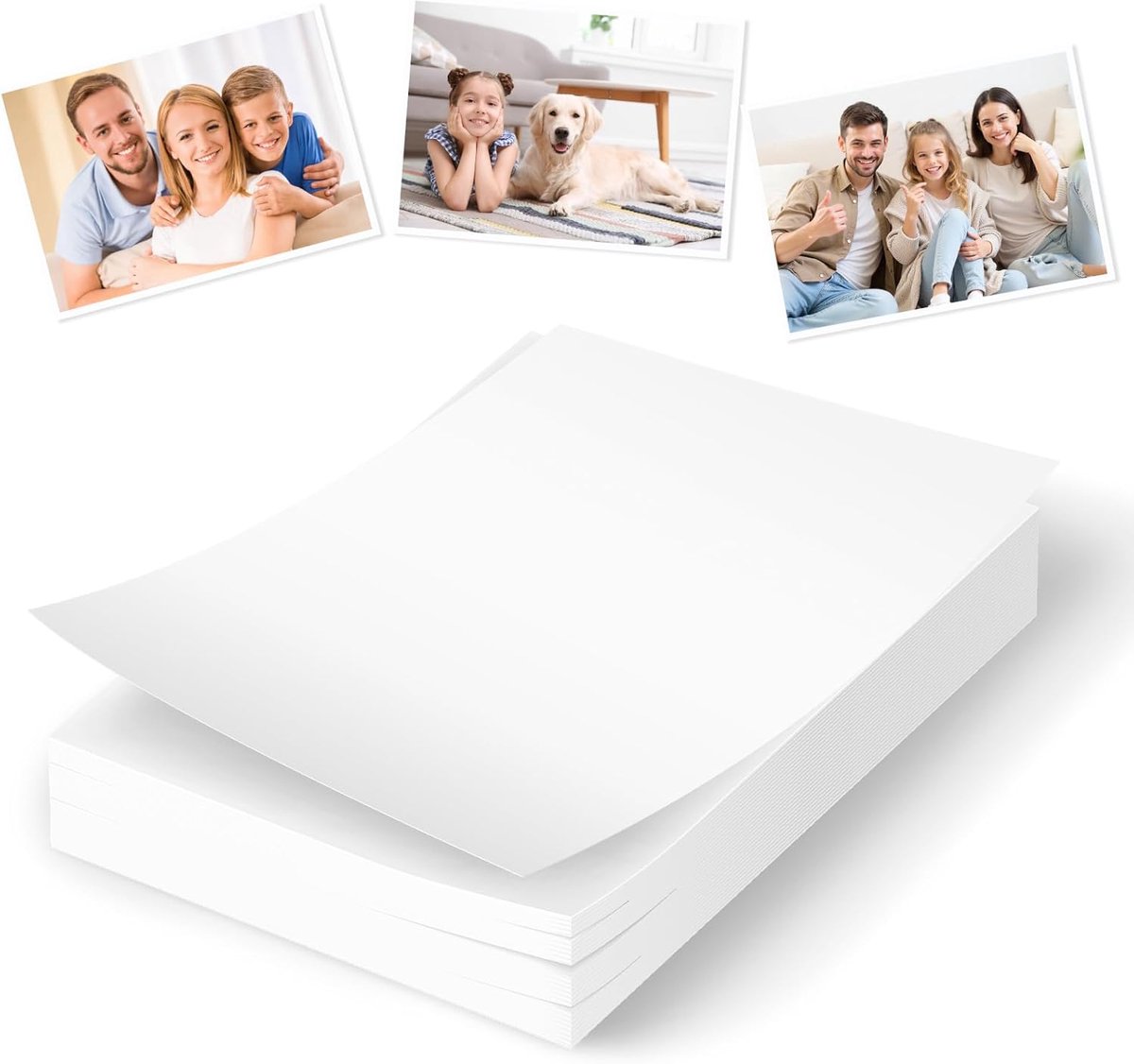 SnelShoppen - 50 vellen A4 glanzend fotopapier 200 g/m² - hoogglanzend sneldrogend watervast fotopapier voor inkjetprinters - ideaal voor fotoafdrukke