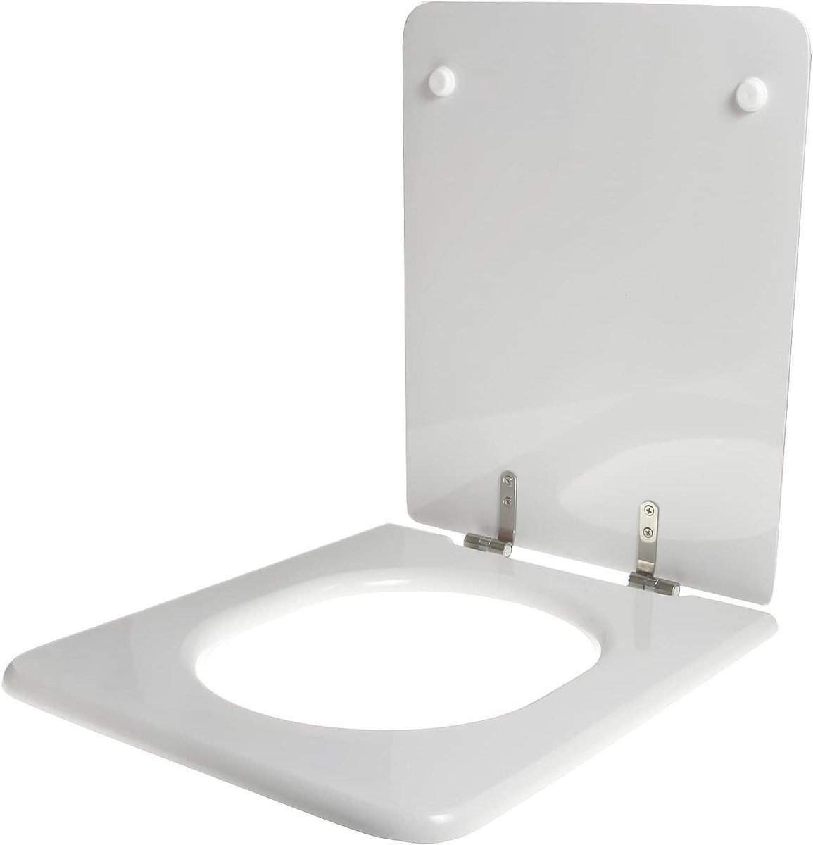 WC-bril - Toiletzitting - Badkamer Vernieuwen - Polyester Coating - 425 x 367 mm - Wit