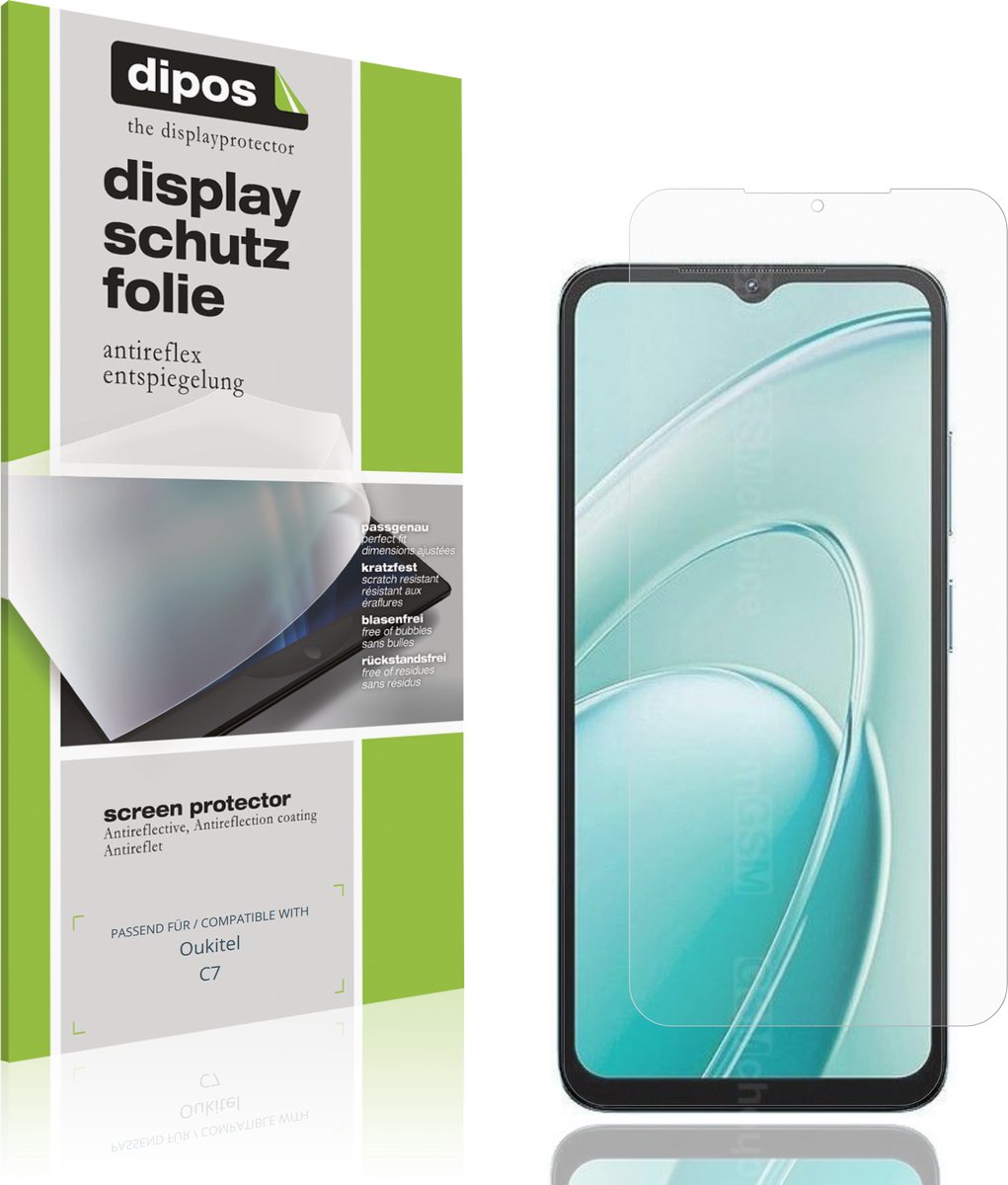 dipos – 4x Matte Beschermfolie geschikt voor Oukitel C7 | Krasbestendige & antireflecterende Screenprotector Ultra-Thin