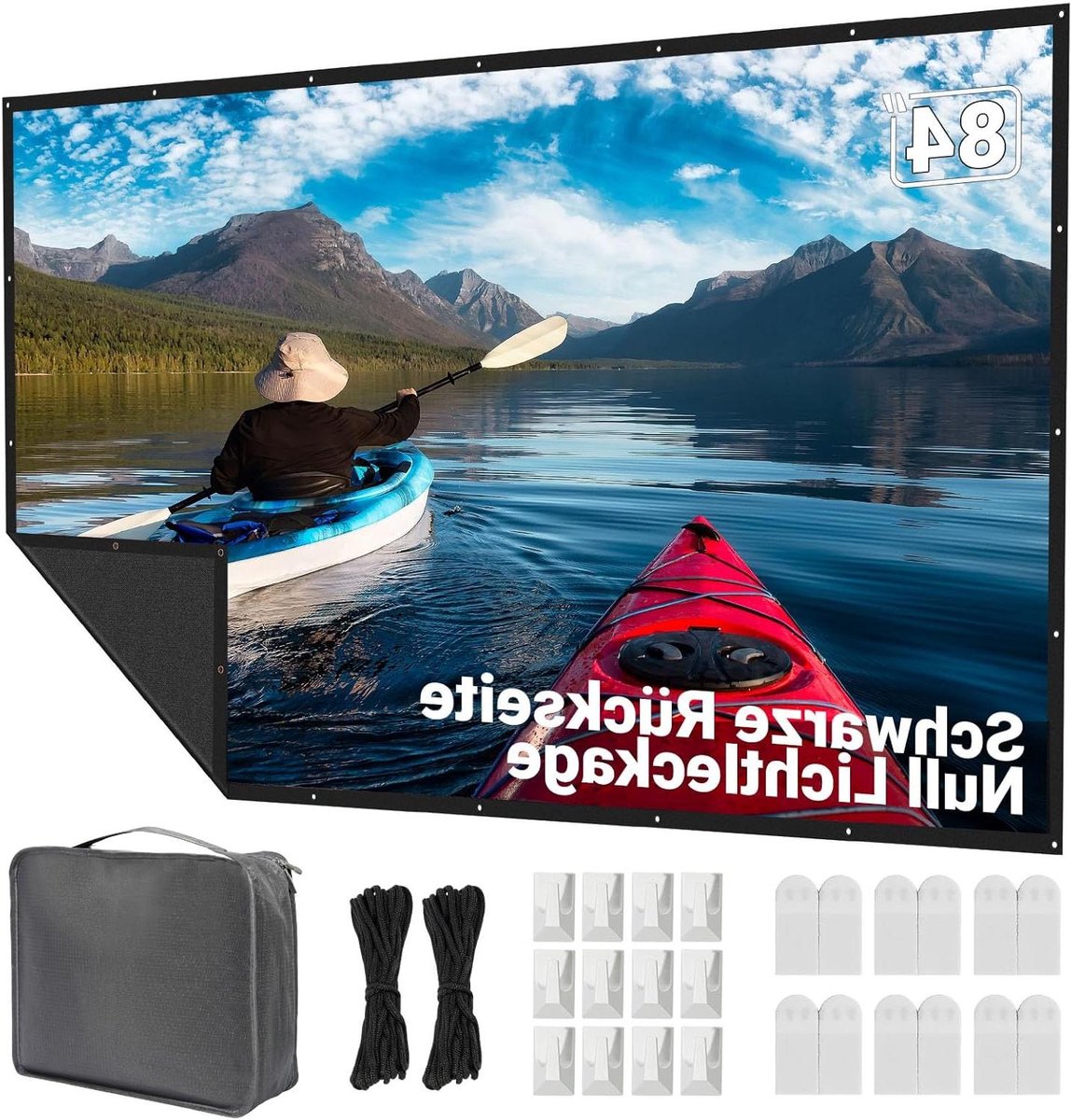 Projectiescherm - Beamerdoek - Thuisbioscoop Creëren - Kreukvrij Wasbaar - 84 inch - Wit