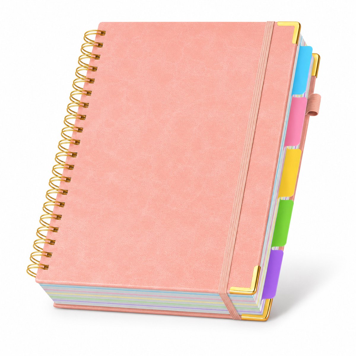 VHV Notitieboek A5 - Dagboek – Planner -180 pagina's – Met uitneembare tussenschotten – Voor werk, studie, notities maken, dagboekschrijven - Roze