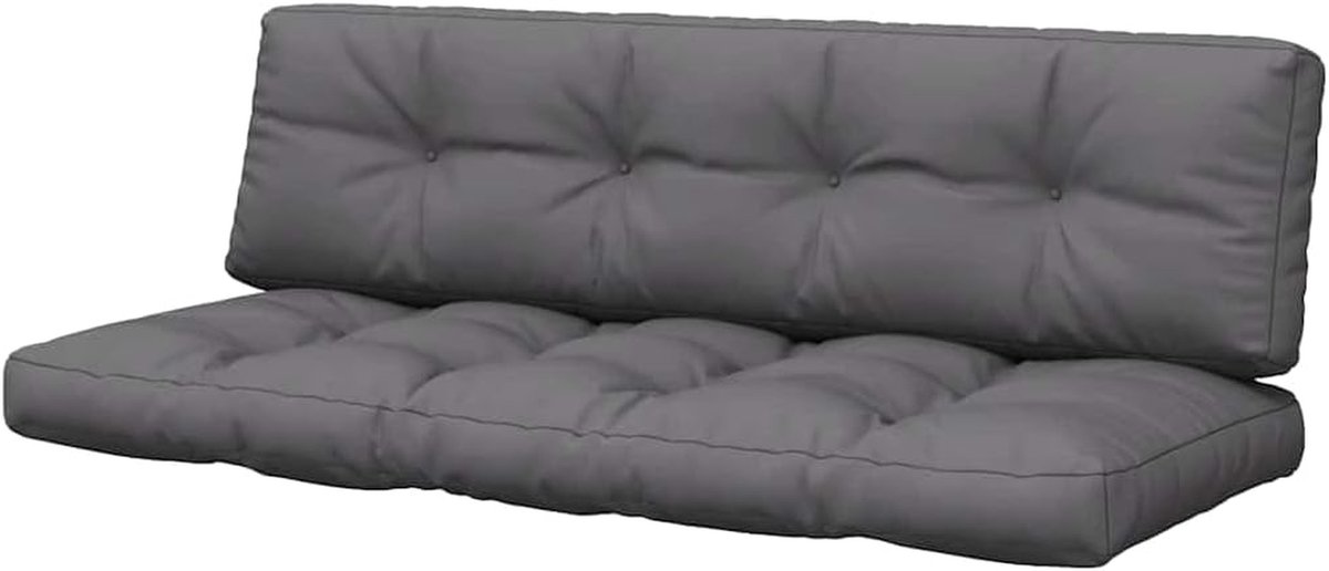 Palletkussens - Zitkussens - Buiten Zitten - Waterdicht Polyester - 150 x 60 cm - Antraciet
