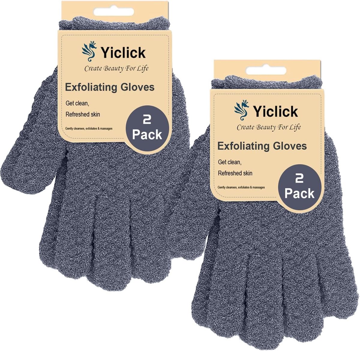 SnelShoppen - Heavy Exfoliating Gloves - Exfoliërende Lichaamspons voor Diepe Reiniging, Dode Huid Verwijderaar, Bad & Douche Scrubber, Unisex