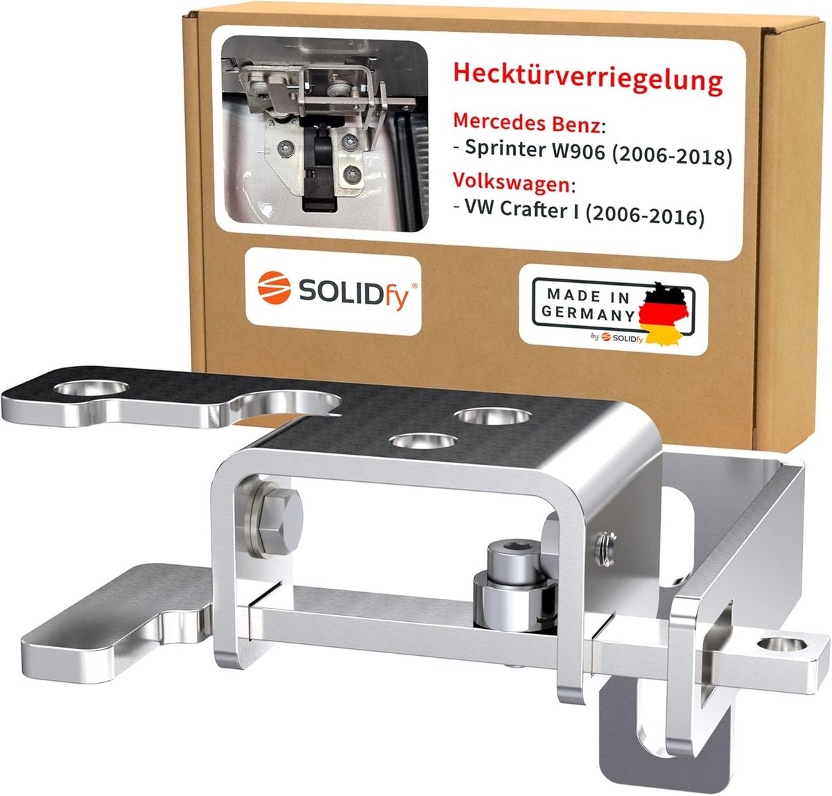 SnelShoppen - Achterdeurslot voor Mercedes Sprinter W906 en VW Crafter I Type 2E | Magnetisch Beveiligingssysteem | Eenvoudige Installatie zonder Bore