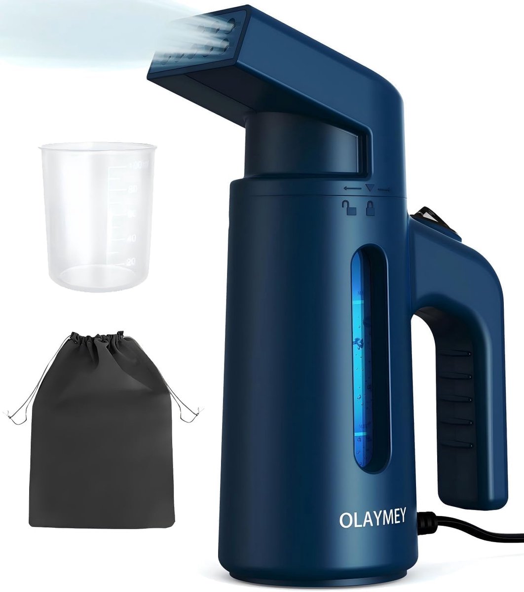 SnelShoppen - Kleding Steamer 700W - Dampfglätter met Snelle Opwarmtijd - Dubbele Rijstoom, 100°C-110°C, 25g/min Stoomoutput - Ideaal voor Thuis, Kant
