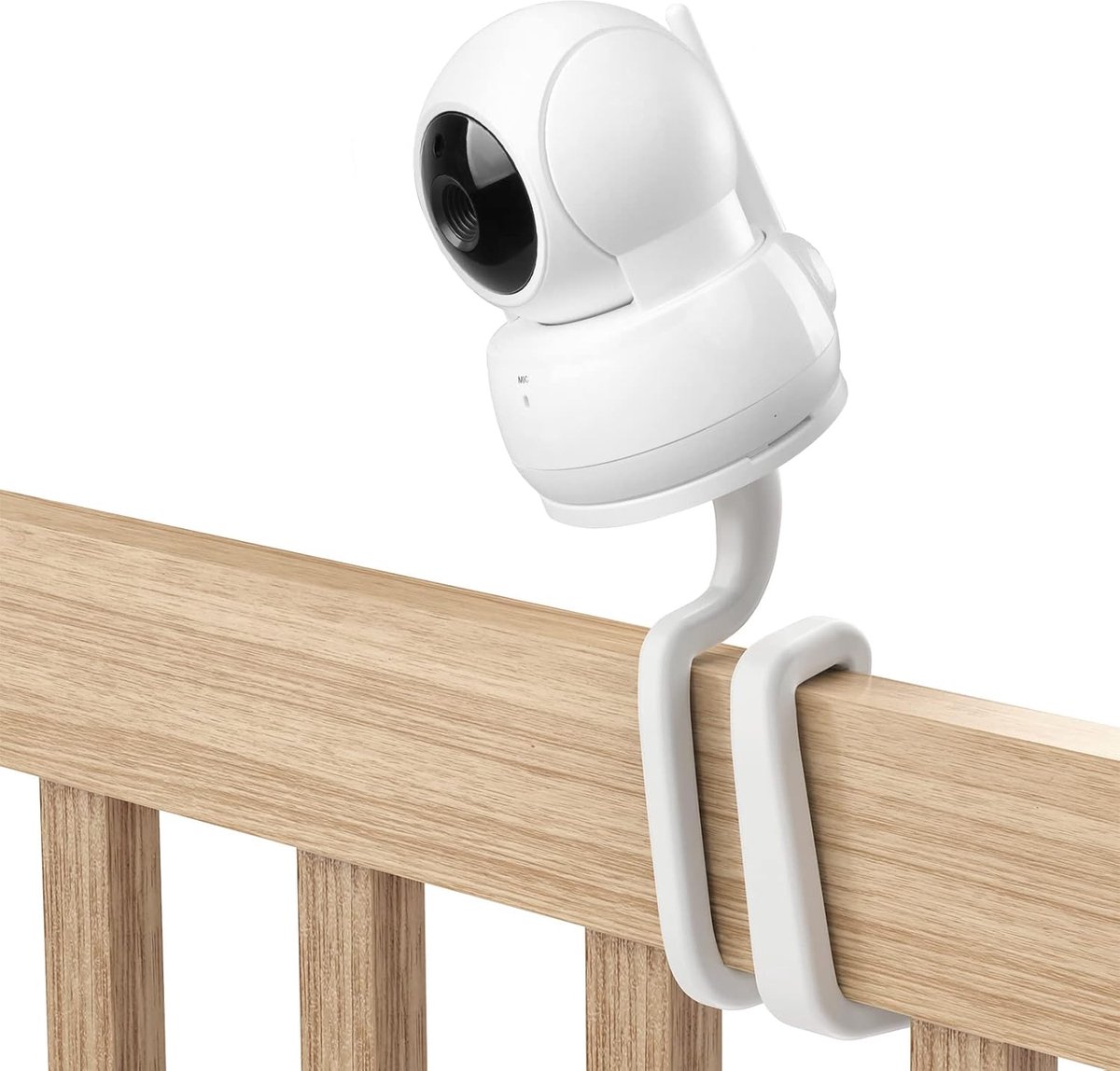SnelShoppen - Flexibele Draaibare Houder voor Babyfoon, Compatibel met VTech VM923/924, Wit, Zonder Gereedschap, Wandbeschadiging Vervelend, Ideaal vo