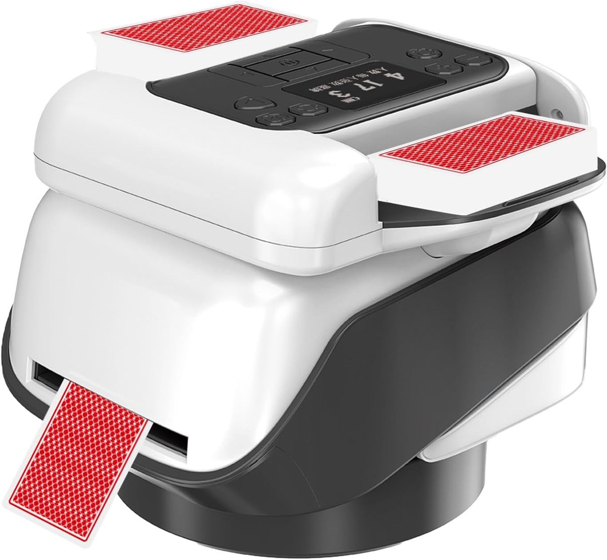SnelShoppen - 2-in-1 Automatische Kaartenschudmachine & Kaartzender - Oplaadbare Elektrische Kaartenmixer voor Poker, UNO, Blackjack - Geschikt voor 1