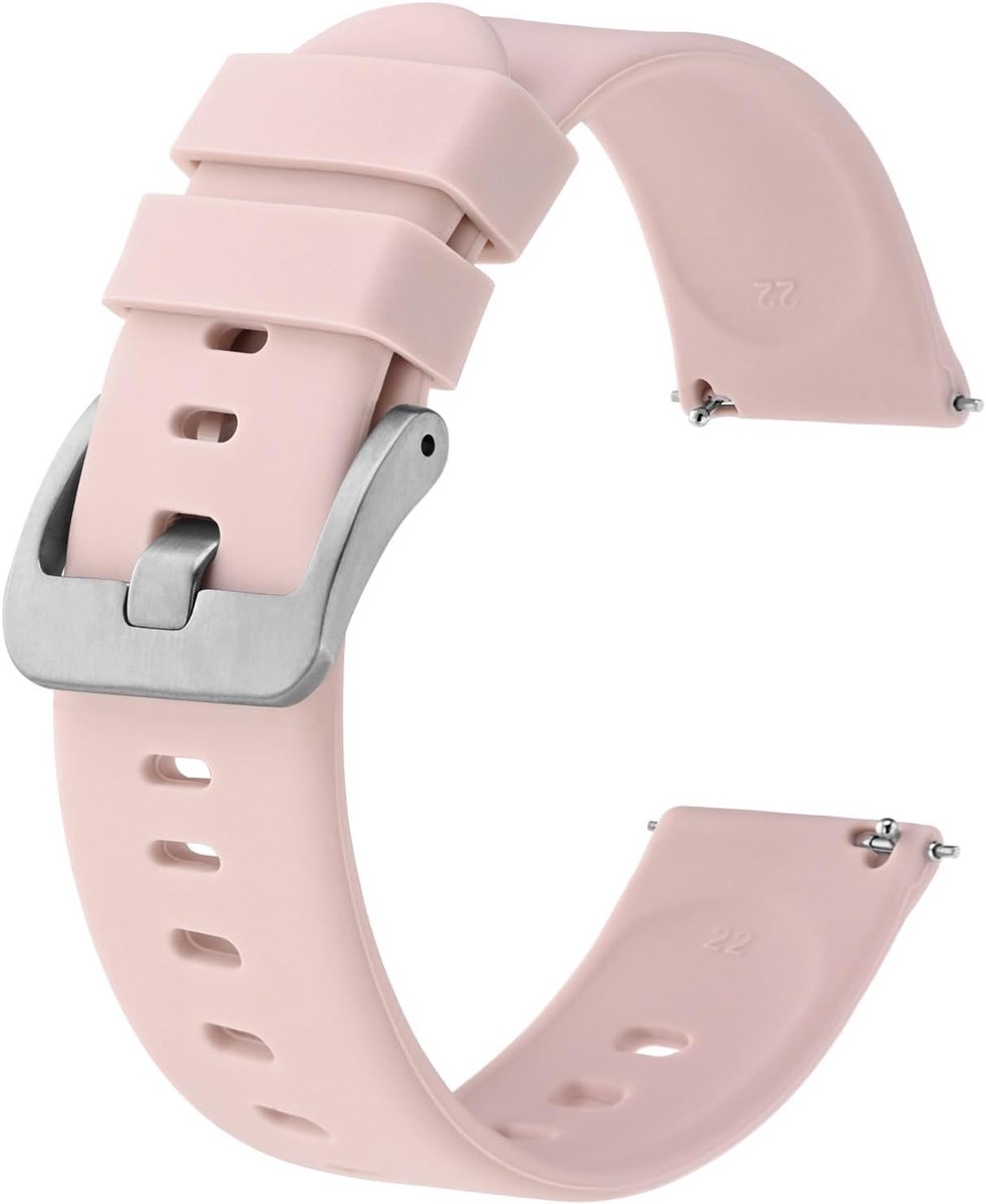 Siliconen horlogebandjes, slanke horlogebandjes met snelkoppeling, keuze uit 14, 16, 17, 18, 19, 20 of 22 mm