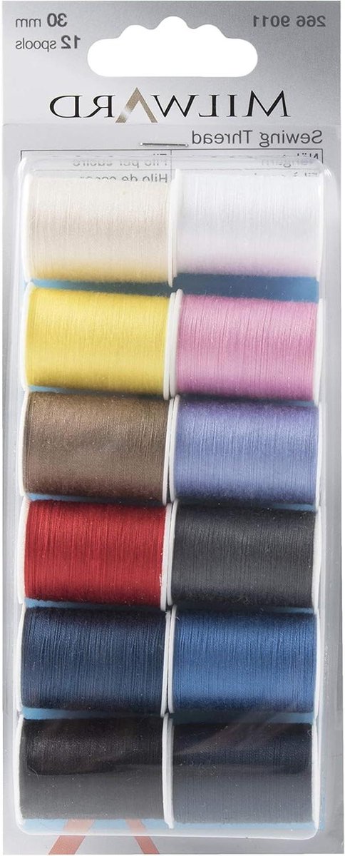 Naaidraden Assortiment - Garen Set - Kleding Repareren - Voor Alle Stoffen - 12 Spoelen - Geassorteerd