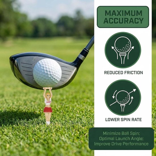 Vrolijke Golf Tees voor Dames - 5 Stuks van 75mm Plastic voor Golftraining, Accessoires en Cadeaus voor Vrijgezellenfeesten — afbeelding 5