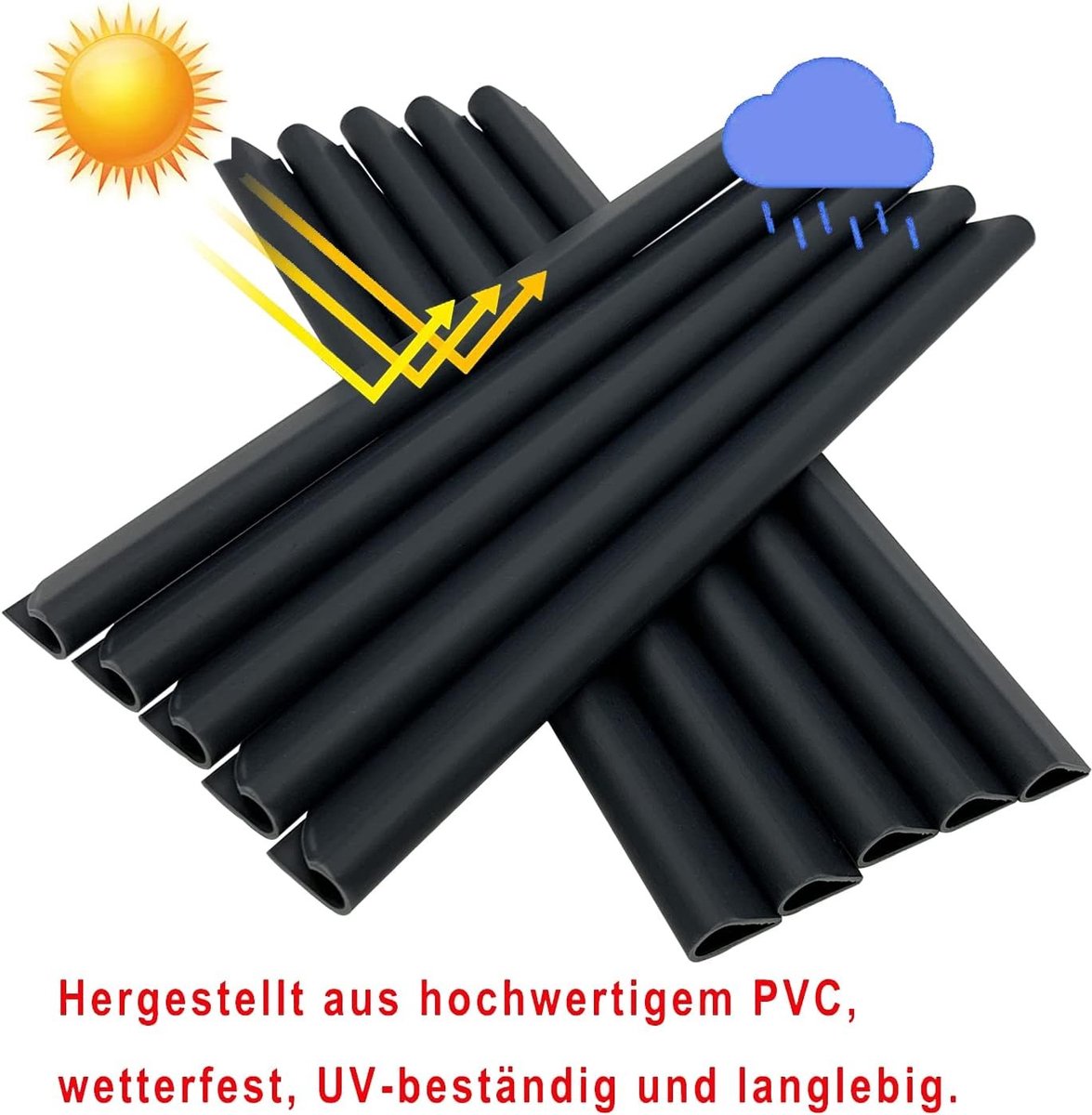 Bevestigingsclips voor dubbelstaafmatten - 50 stuks - Clips voor PVC zichtbescherming, klemschienen voor privacy en tuinomheining