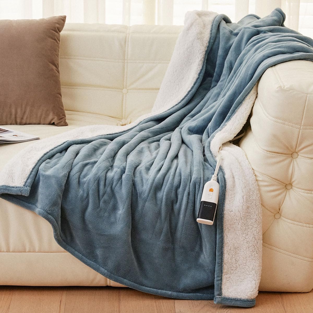 Elektrisch dekentje 130x180cm - verwarmd - 6 warmtestanden - veilig en comfortabel - SnelShoppen