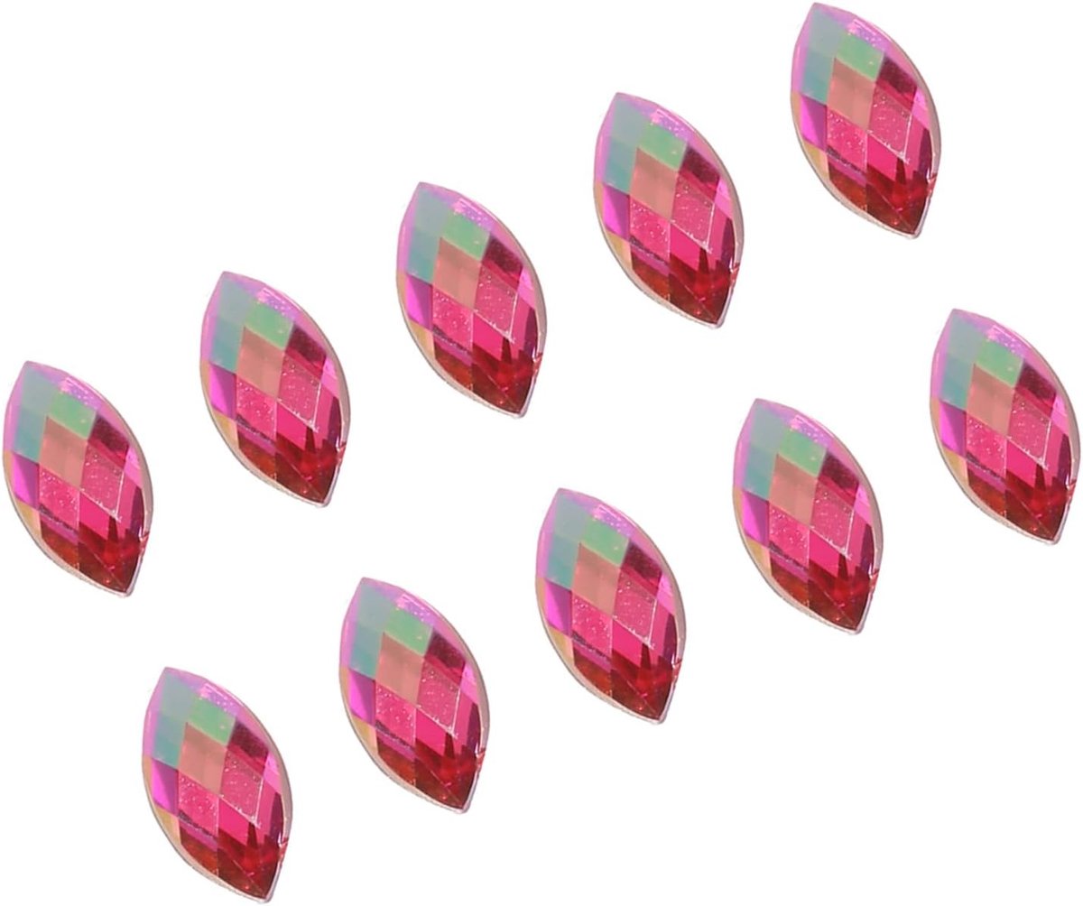 500 pcs AB Gemmes Acrylique Rhinestone à Coudre Oeil de Cheval pour Accessoires Décoration de Vêtement(07Rose)