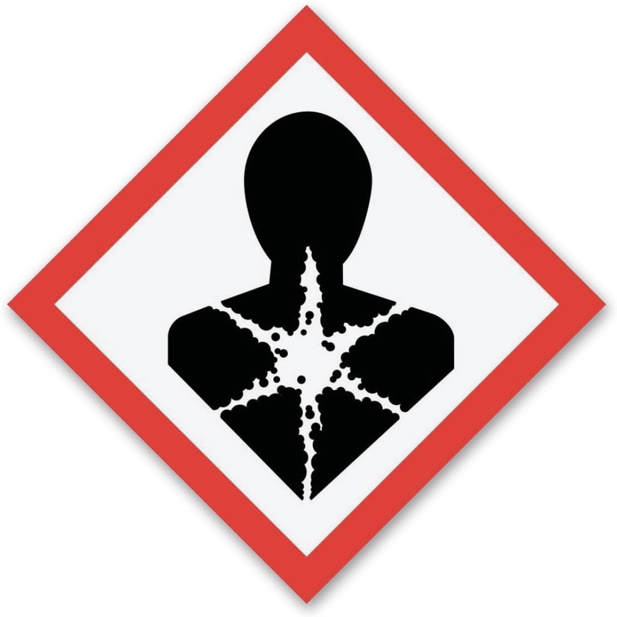 Stickers met gevaarlijke stoffen I GHS06: schadelijk voor de gezondheid I 20 x 20 cm I gevaarlijk stoffensymbool voor veiligheid I GHS-markering I Let op I waarschuwing I waarschuwing I waarschuwing I