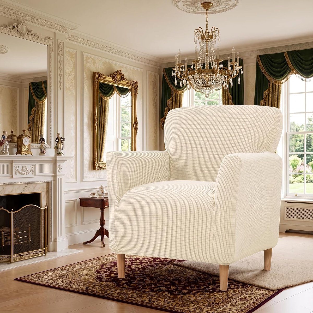 Fauteuilhoezen banket fauteuil hoezen. Stretch gebreide stoelhoes met armleuningen, stretch stoelhoezen voor woonkamer, zachte fauteuilhoes, antislip hond huisdiervriendelijke meub