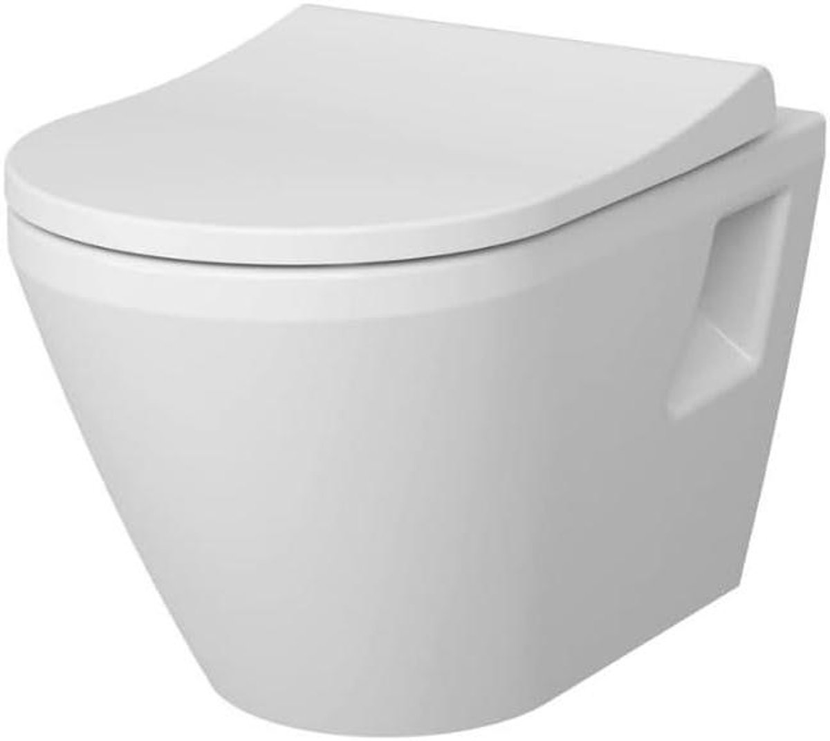 Toilet Zonder Flens - Staand Toilet - Badkamer Vernieuwen - Softclose Zitting - Vloermontage - Wit