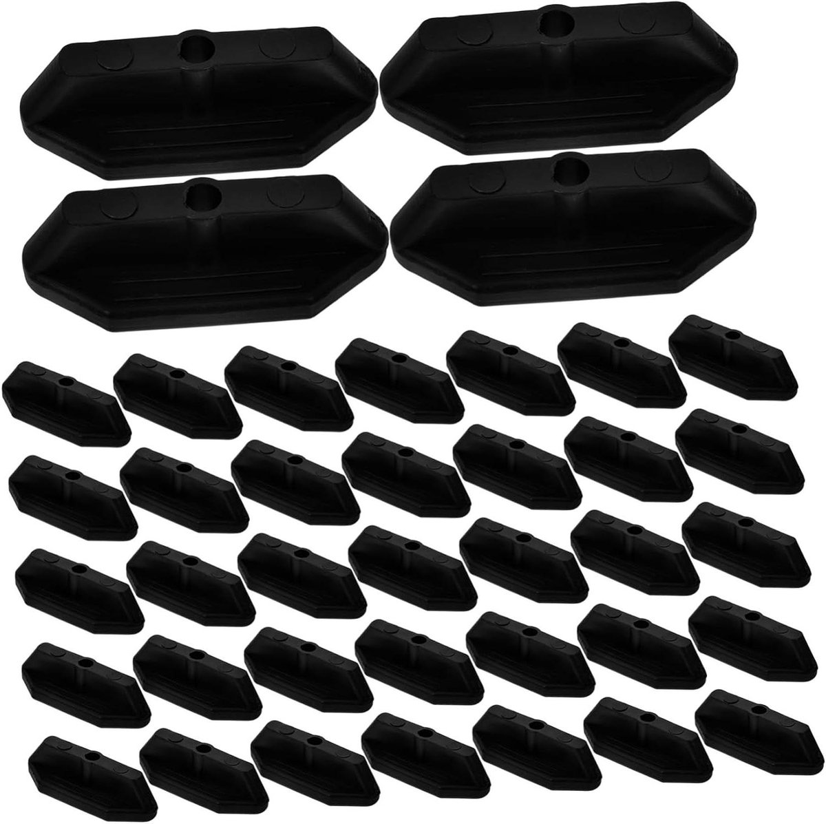 Terrasplank bevestigers - Verborgen clips - Terras bouwen - Roestvrij staal - 100 gram - Zwart