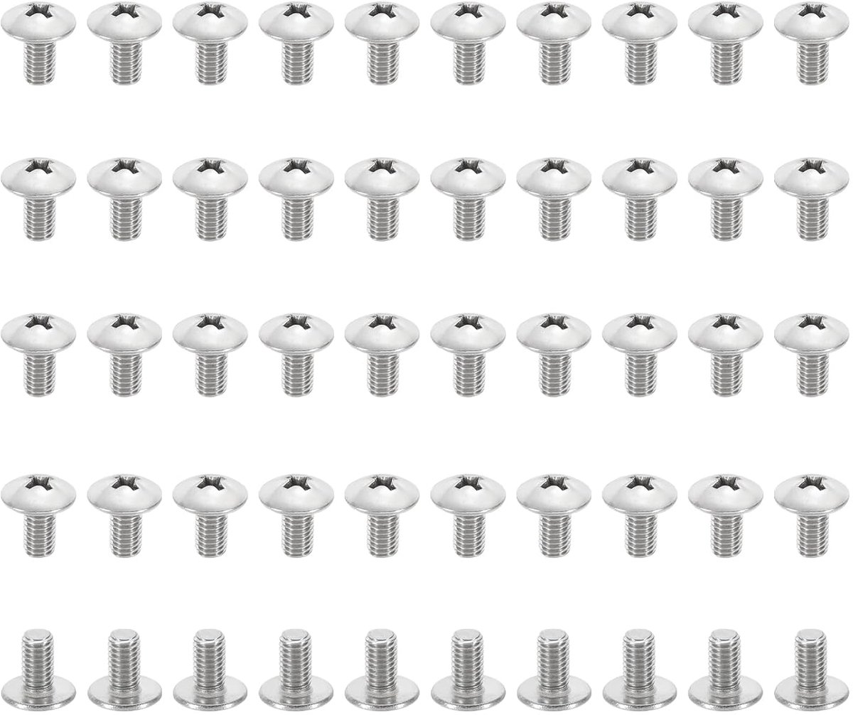10#-32 x 3/8 inch kruiskopschroeven, 50 stuks houtschroeven, Unc Phillips, roestvrij staal, 304 cilinderkopschroeven, kruisschroeven voor vleugels, plafondventilator