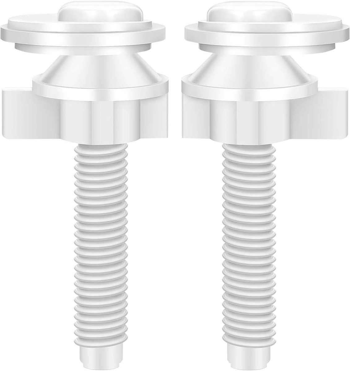 Toiletbril Bevestigingsset - WC-bril Schroeven - Badkamer Reparatie - Anti-losmakend Ontwerp - 65 cm - Wit