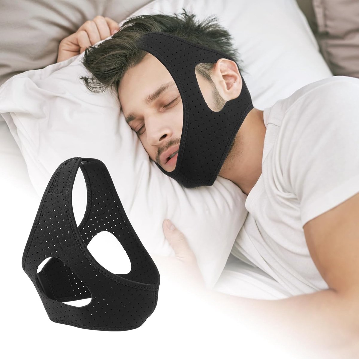 Kinnband voor Slaapapneu, Anti-Snurken & Kinriem, Snurkstopper voor Heren en Slaap
