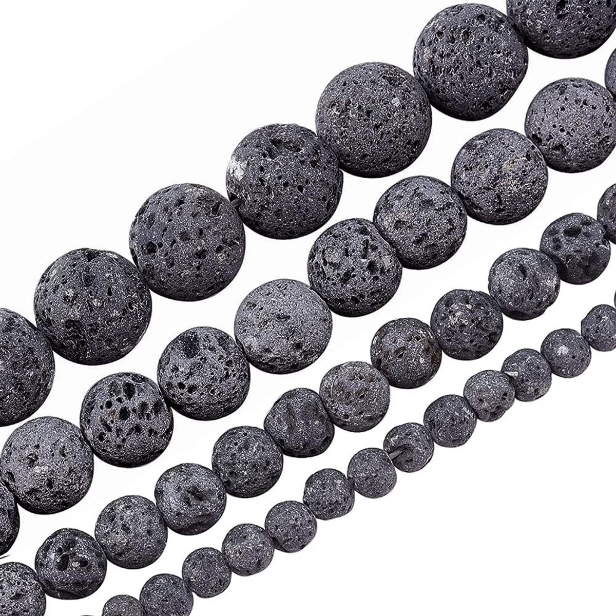 Kralen 4 mm 6 mm 8 mm 10 mm ongeverfde grijze chakra kralen streng ronde edelsteen losse parels energieparels voor armbanden halskettingen sieraden maken – 4 stijlen