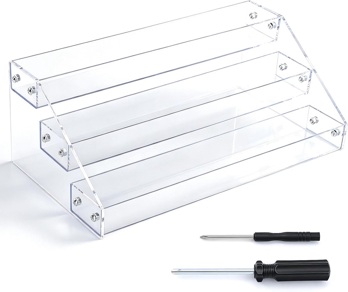 3 vakken, transparante nagellak-organizer, acrylnagellak-display voor lippenstift, cosmetica, etherische oliën, huidverzorging