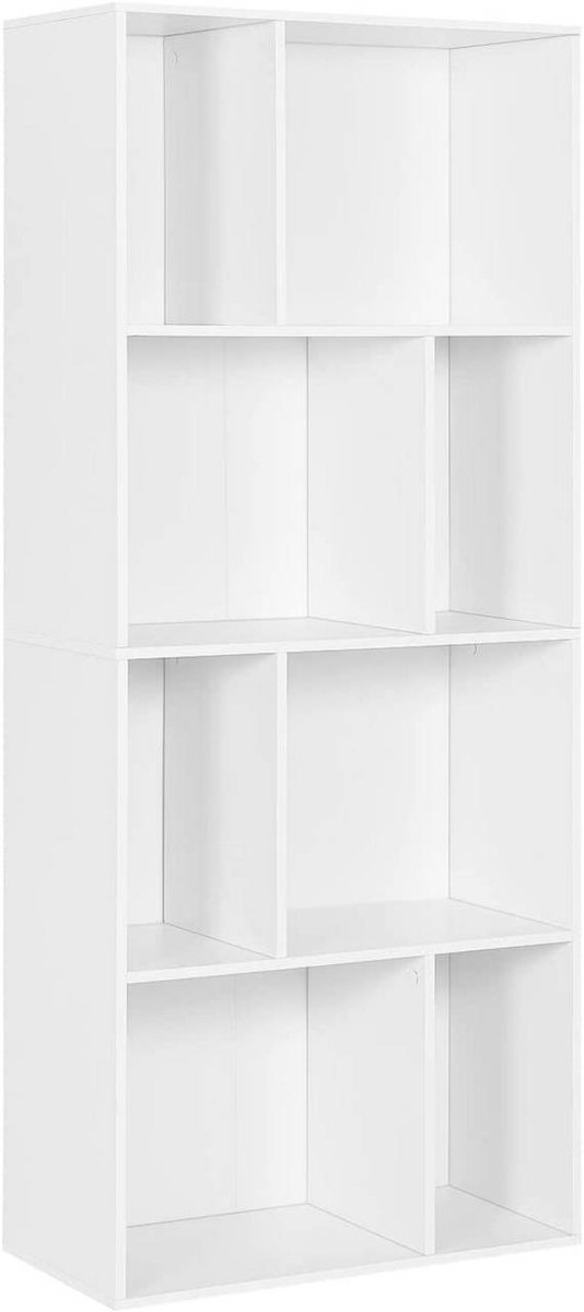 SureDeal® - Boekenkast - Legplank - Open vakken - Staande plank - Wit - 60x29x143 cm