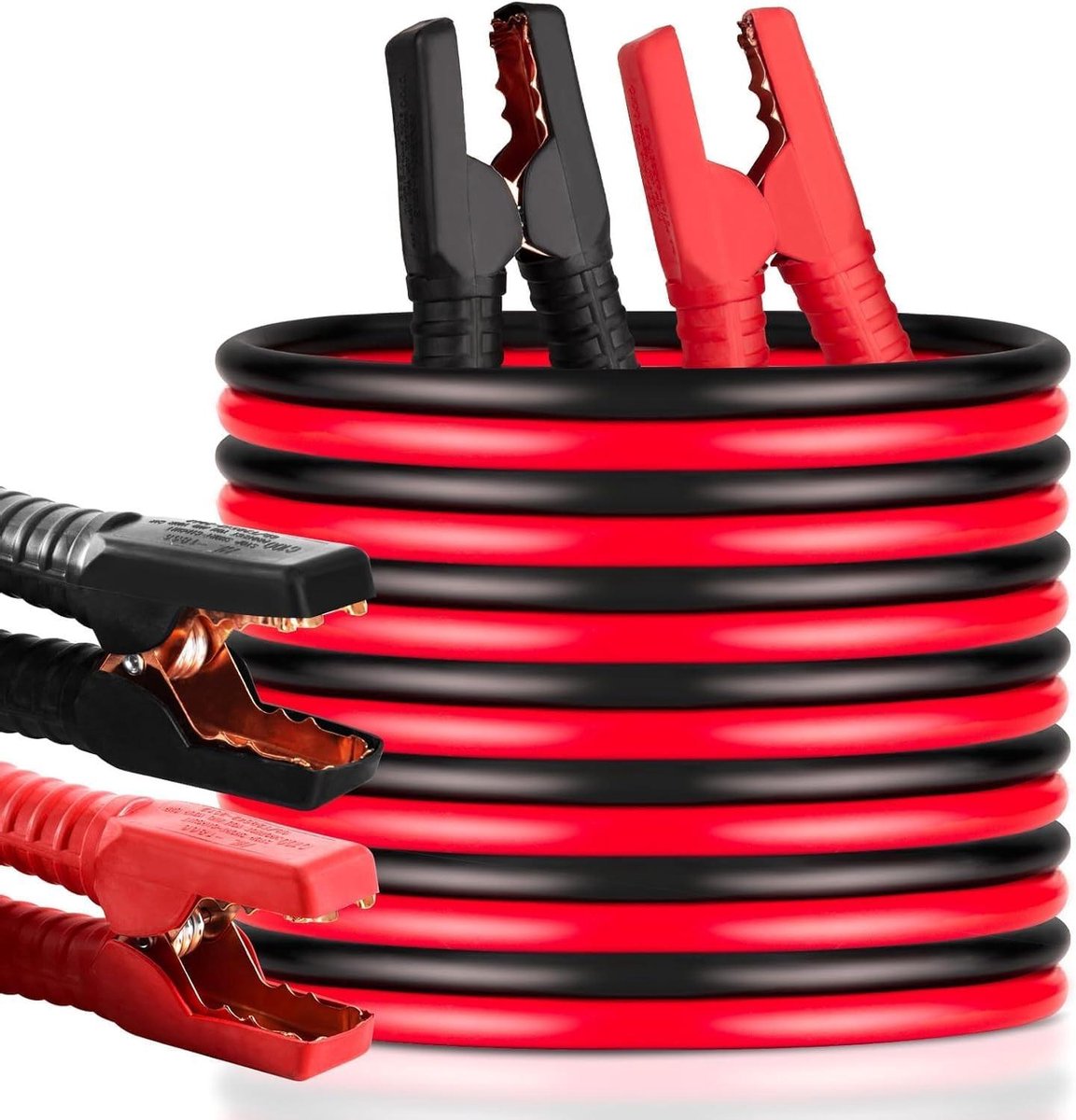 Startkabels Auto - Accukabel Jump Leads - Accu Starten - Koudebestendig PVC - 4 Meter 2200A - Rood Zwart