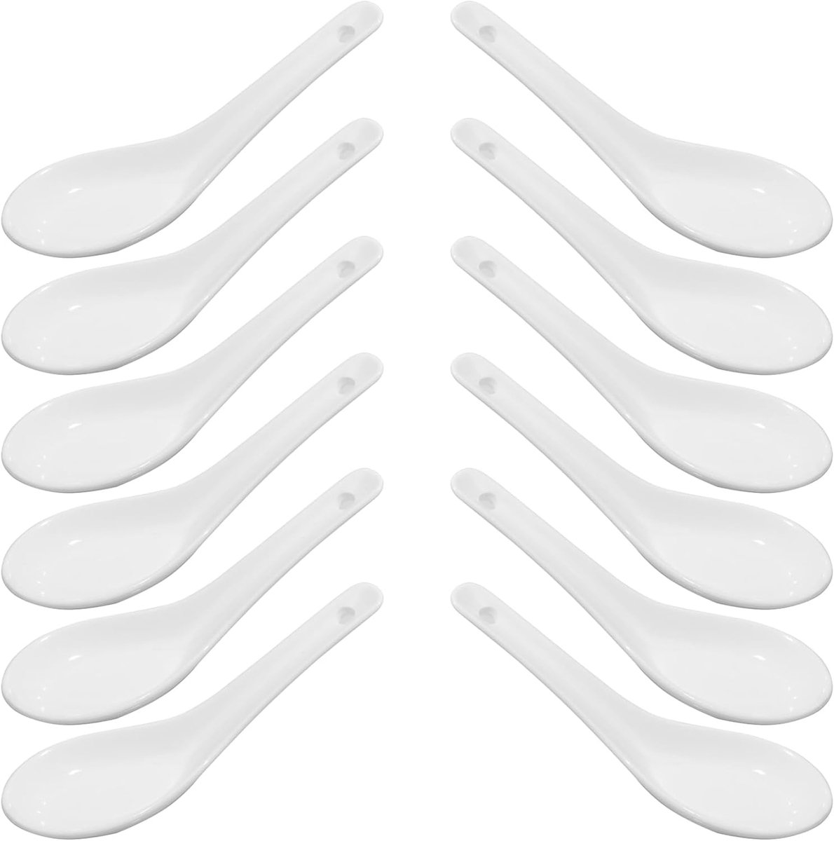 Soeplepels, Chinese soeplepels keramiek, opscheplepel voor rijstkommen, ramen, voorgerechten, desserts
