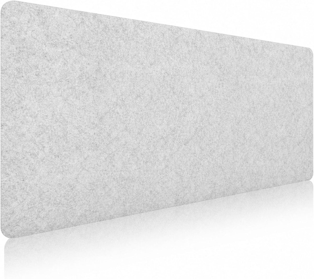 Bureauonderlegger, vilt, muismat, groot, 80 x 40 cm, antislip, vilt, bureaumat, speelonderlegger, bureau voor studenten, antislip mat, kantoor, bureaubescherming (lichtgrijs)