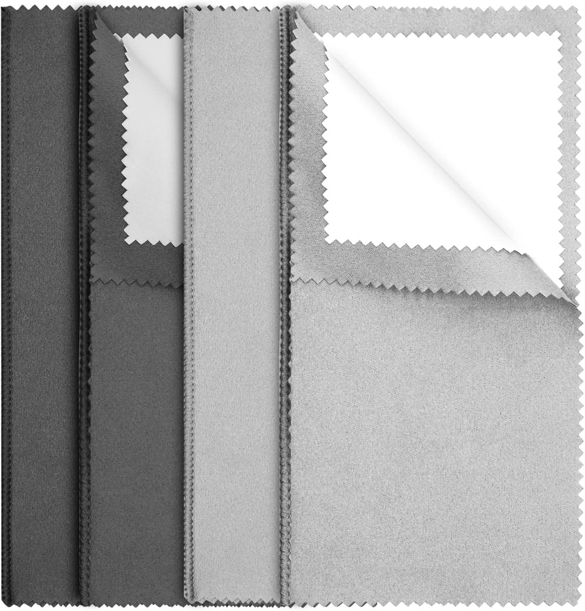 4 Stuks Zilveren Polijstdoek, Sieraden Cleaner Doek, Dubbelzijdige Polijsten Doeken Voor Sterling Zilver Goud Platina, Reinigingsdoek Blijft