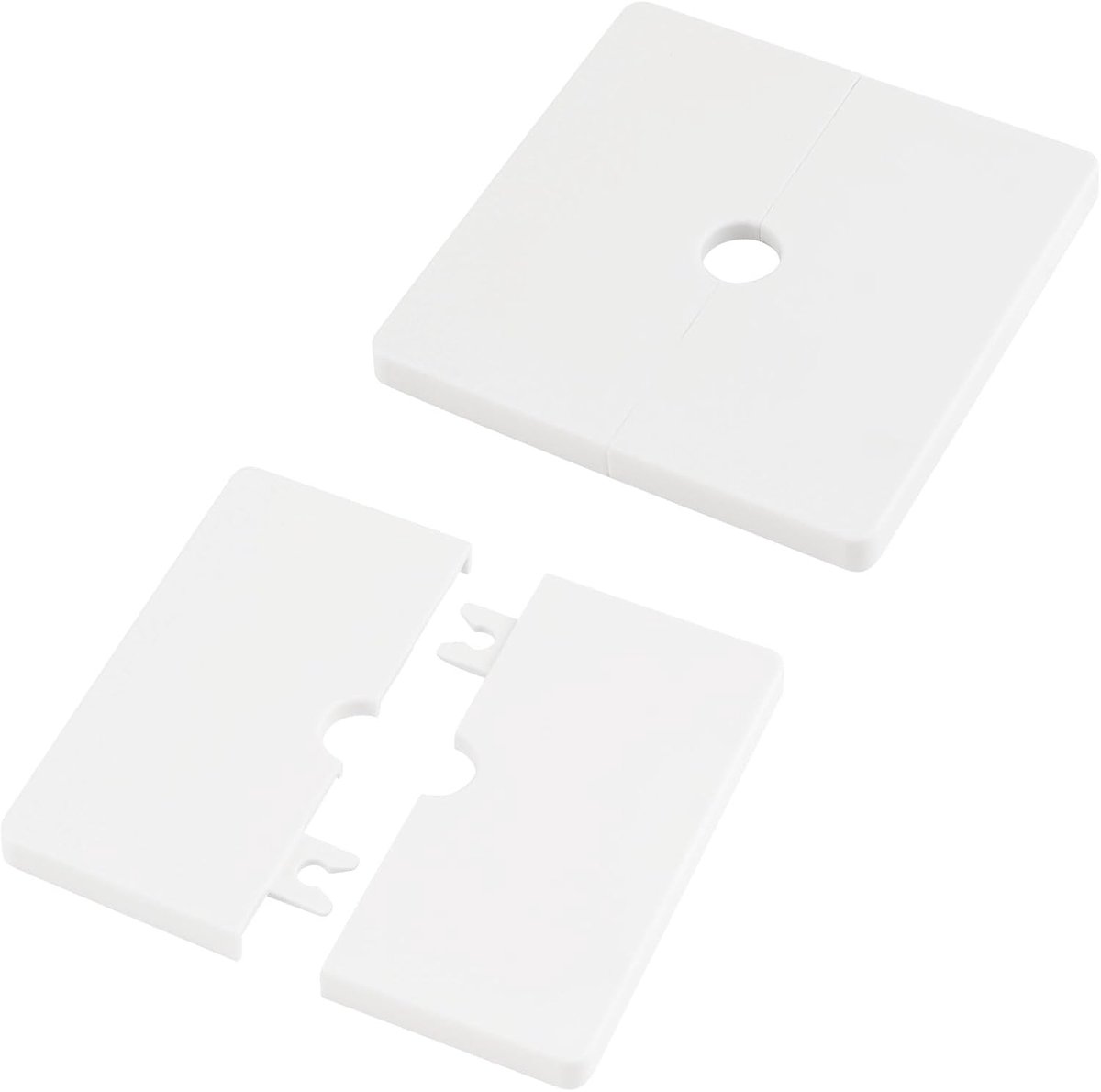 vierkante kabelrozetten, zelfklevende kraan, van ABS, decoratieaccessoires voor een diameter van 12 mm, 2 rozetten