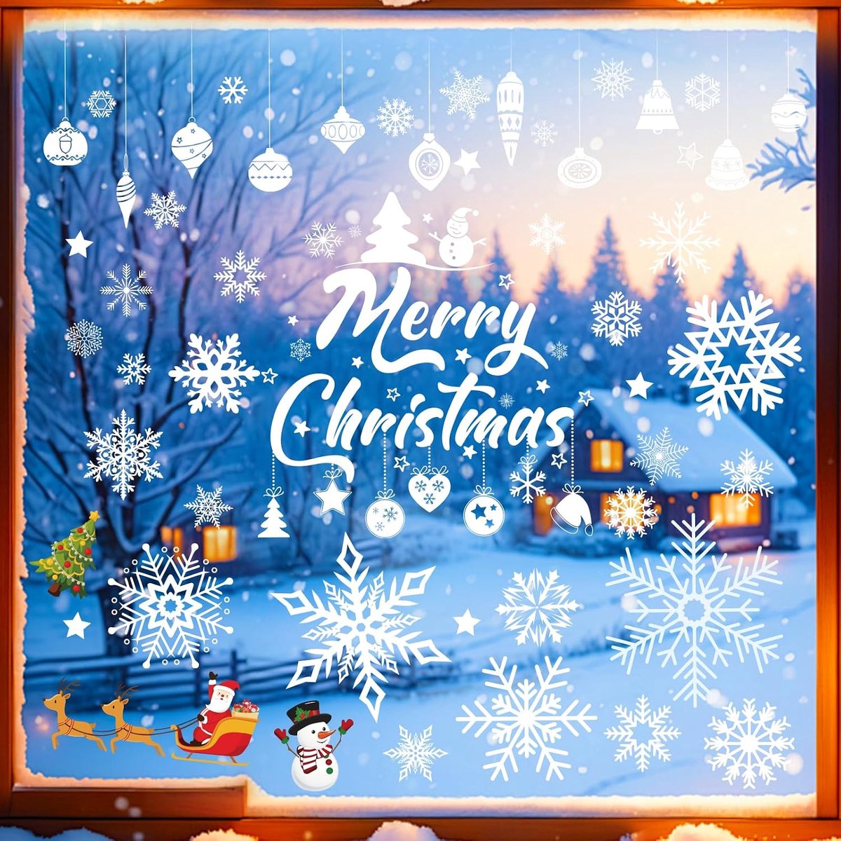 Raamstickers sneeuwvlok-raamstickers herbruikbare kerst-klampt PVC sneeuwvlok-decal voor kerst-raamdecoratie feestartikelen