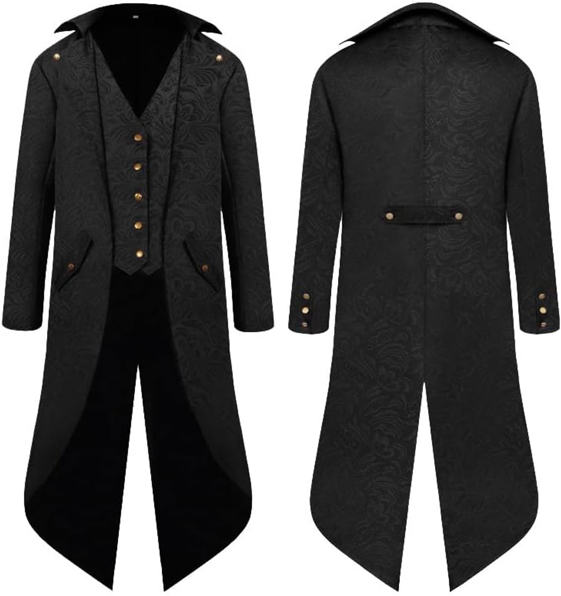 jas staartjas heren, middeleeuwse kleding tovenaar kostuum piraat jas mannen, Halloween renaissance piraat vampier party cosplay kostuums voor volwassenen