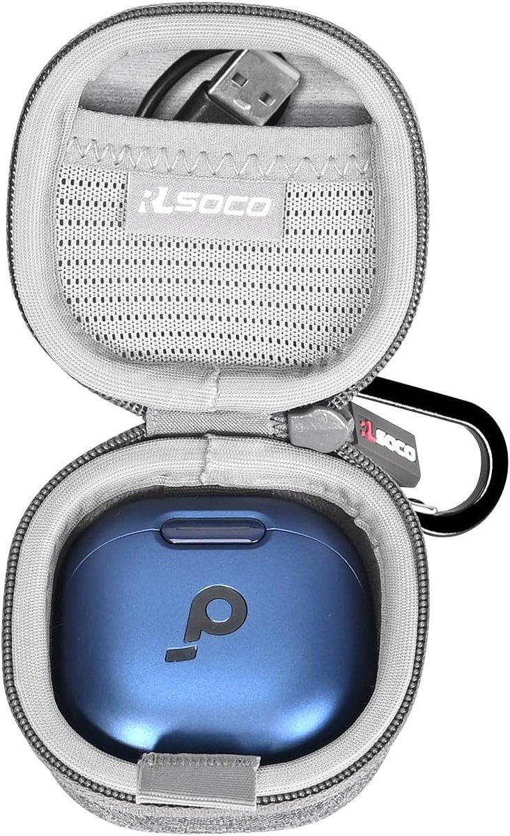 Draagbare Bescherming voor Draadloze Oordopjes - Schokbestendige Hoes voor Bluetooth Earbuds (Grijs)