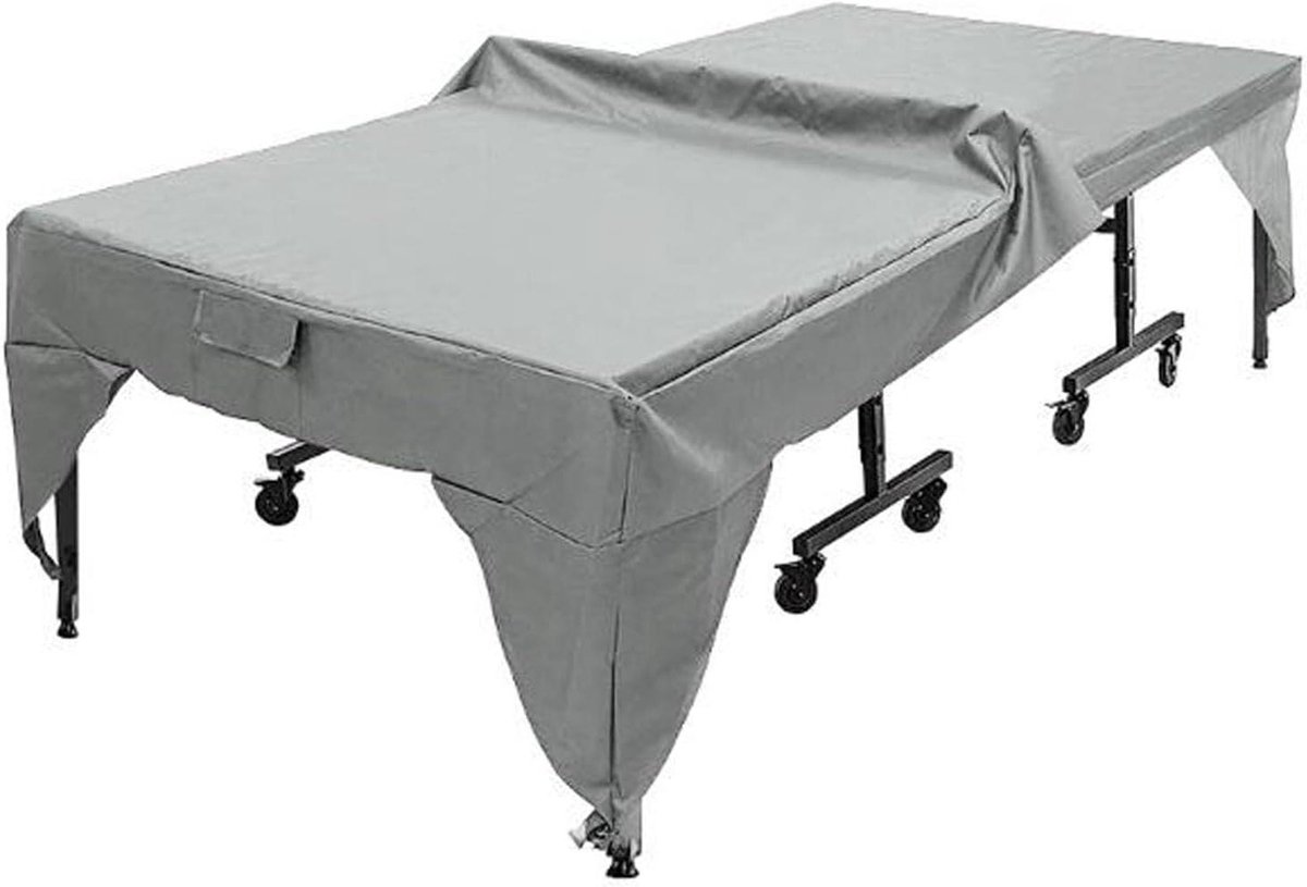 Ping Pong Tafel Afdekhoes - Tafelbeschermer Buiten - Tafel Beschermen - Waterdicht Oxford Materiaal - 280x153x73 cm - Grijs