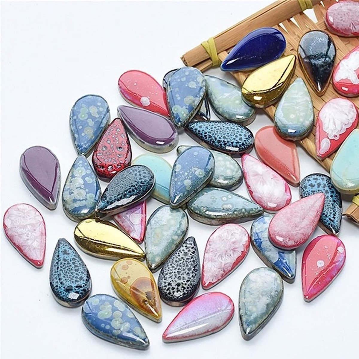 500g Random Keramische Mozaïektegels voor Creatieve DIY Projecten, Perfect voor Bloempotten, Vazen en Ambachtelijke Craft Boards