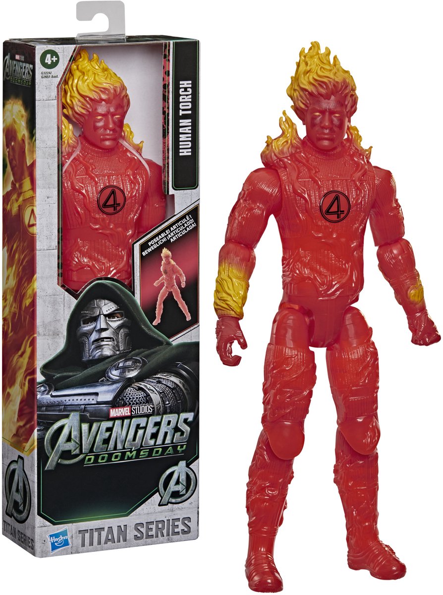Marvel Studios Avengers - Doomsday Titan Hero Series Human Torch - Actiefiguur 30 cm