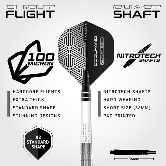 Dartpijlen Set - Stalen Darts - Precisie Werpen - 90% Wolfraam Barrels - 25 gram - Zilver — afbeelding 2