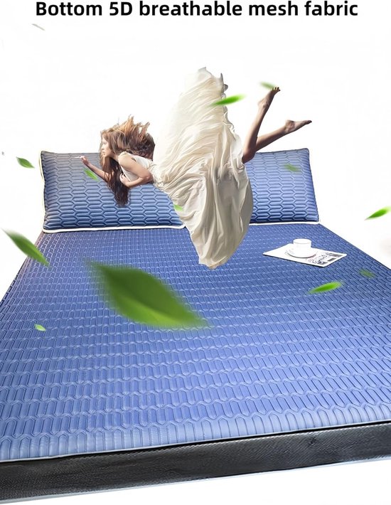 Futon Matras - Japans Slaapkussen Vloerbed - Comfortabel Slapen - Traagschuim Vulling - 0.9m x 1.9m - A — afbeelding 5