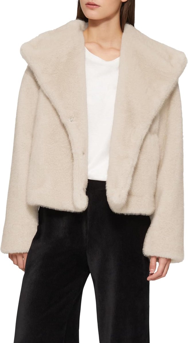 2158176 dames Outdoorjas in bontlook