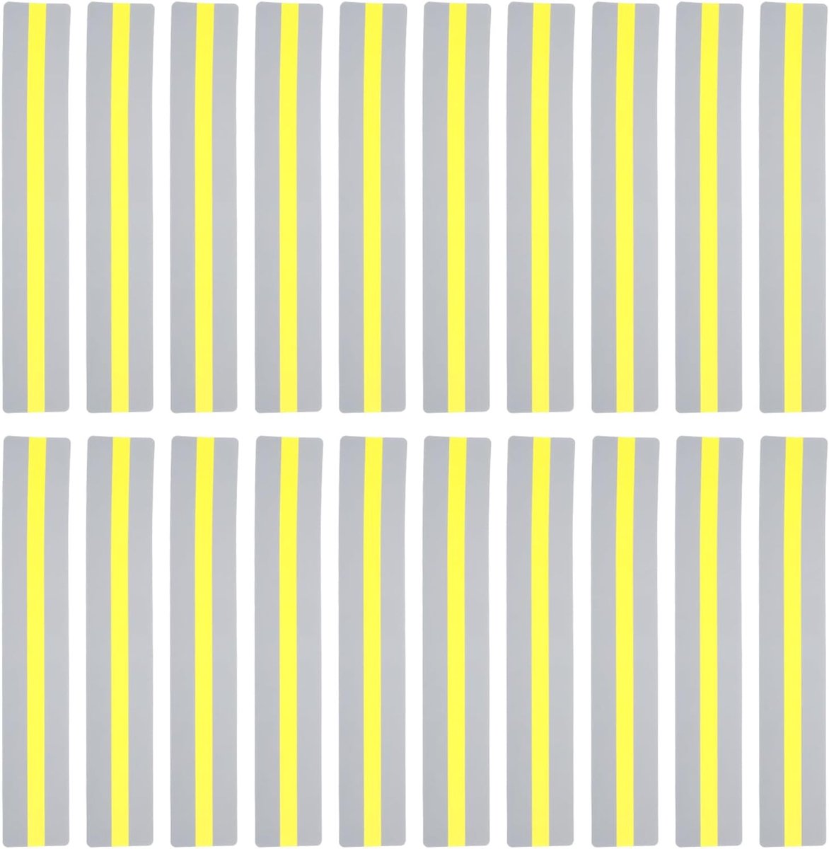 Begeleide leesstrips, 20 stuks tracking hoogtepunt gekleurde overlay bladwijzer verminderen visuele stress leraar onderwijs aanbod voor klaslokaal, geel 19 x 3,2 cm