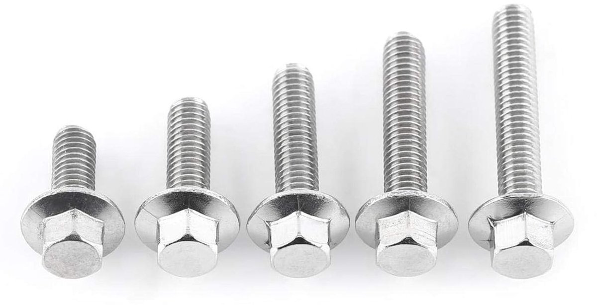 10 stks M6 Rvs SS304 Hex Flens Schroeven Cap Wasmachine Hoofd Bouten Fastener Zeskant Bouten Flens Hexagon Schroeven(M6*16)