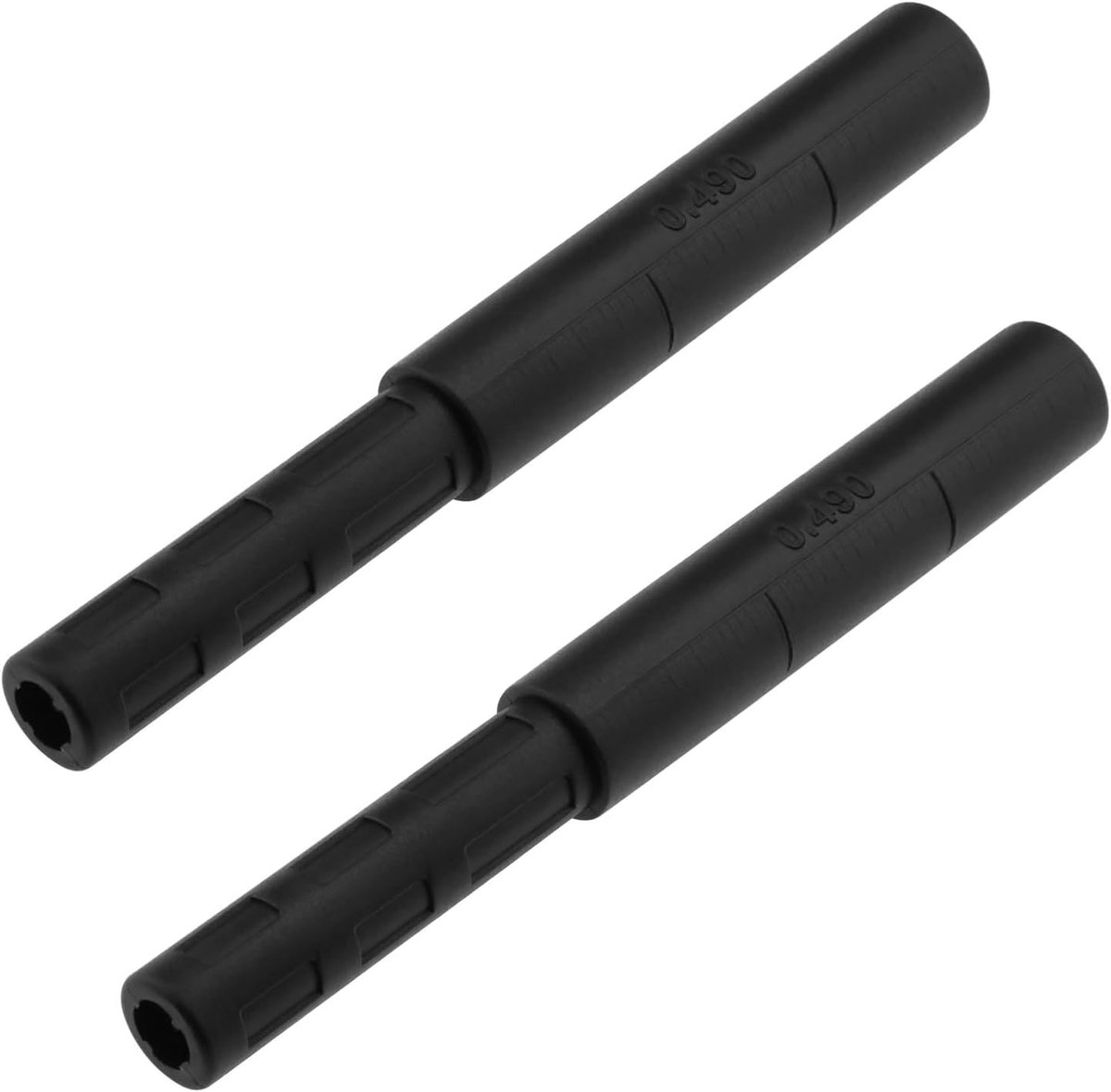 2 stuks golfclub verlengstang 127,4 x 15,5 mm klein uiteinde buitendiameter 12,5 mm klein uiteinde unner diameter 7,4 mm koolstofvezel verlengstang zwart