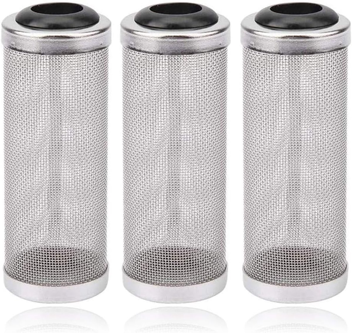 3 stuks aquariumfilter Guard, 16 mm roestvrijstalen filter Aquarium Filter Toevoer Guard, aanzuigfilter voor visgarnalen, voorkomt dat vissen in het filter worden gezogen. 16 mm