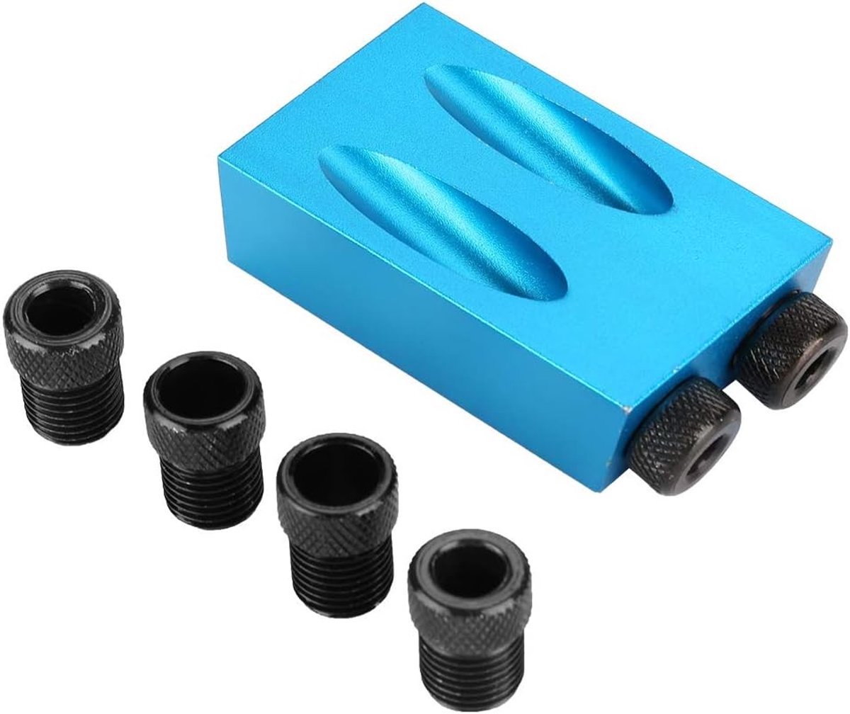 Hole Locator Set 15° Pocket Hole Jig Houtbewerking Schuine Boor Guide Set Positioner Locator Tool voor 6/8/10mm Drive Adapter