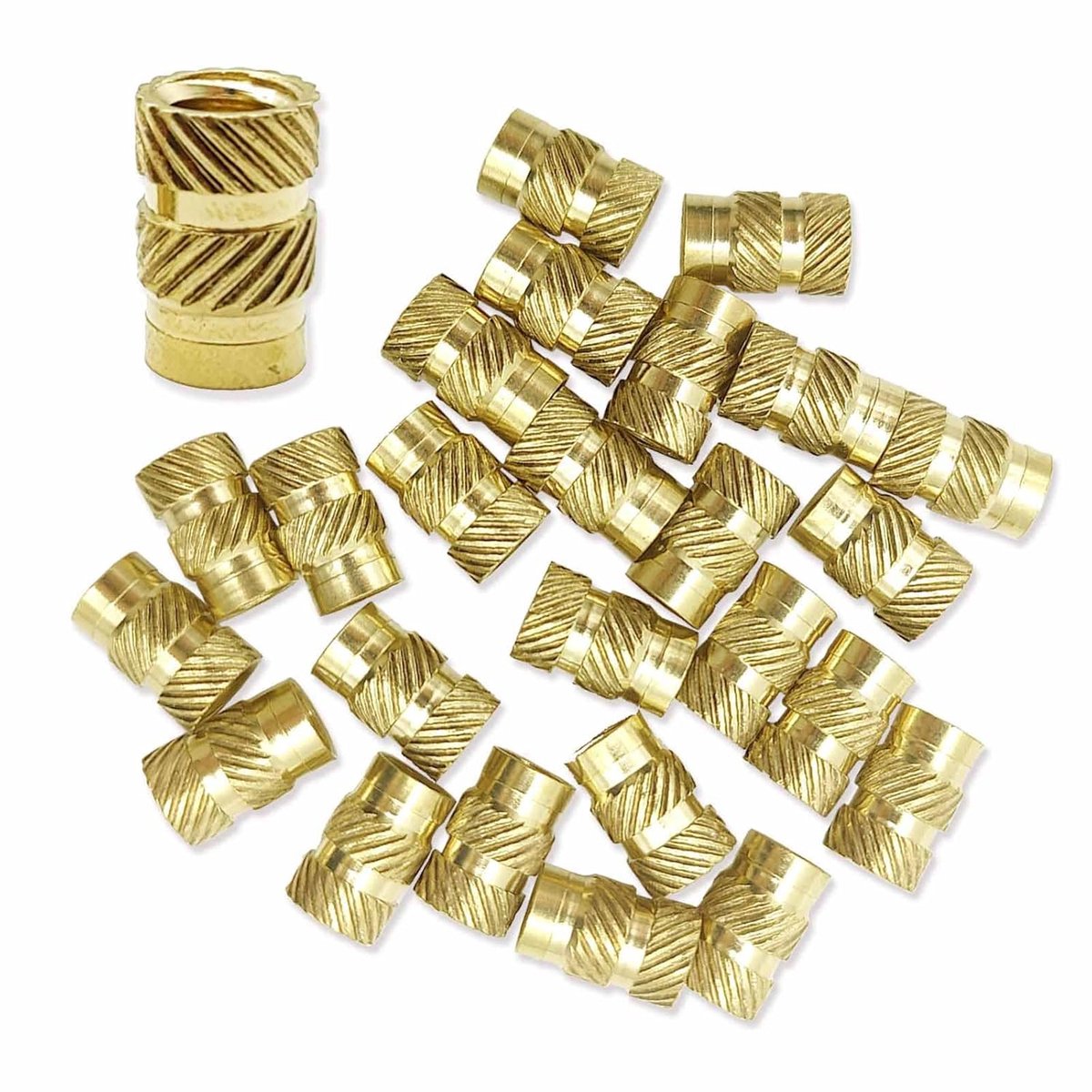 inzetstukken, 1/4, 25 stuks, indrukmoer, messing binnendraad, kartelmoeren, voor 3D-printer onderdelen, DIY