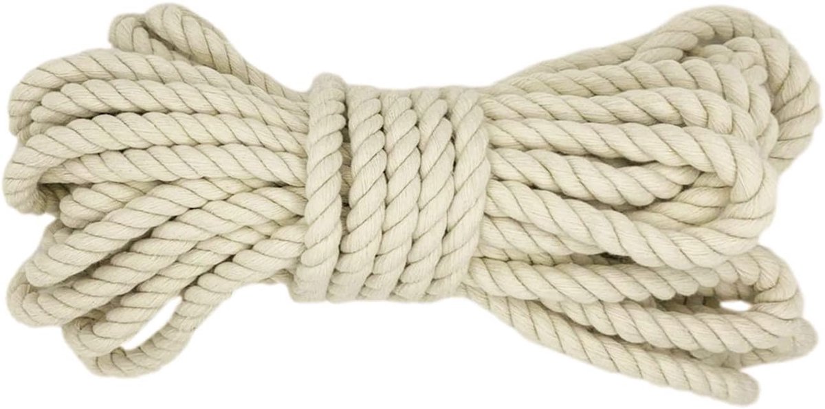 katoenen touw macramé koord voor tuin knutselen decoratie 10mm x 33ft muur opknoping plant hanger sterke string beige