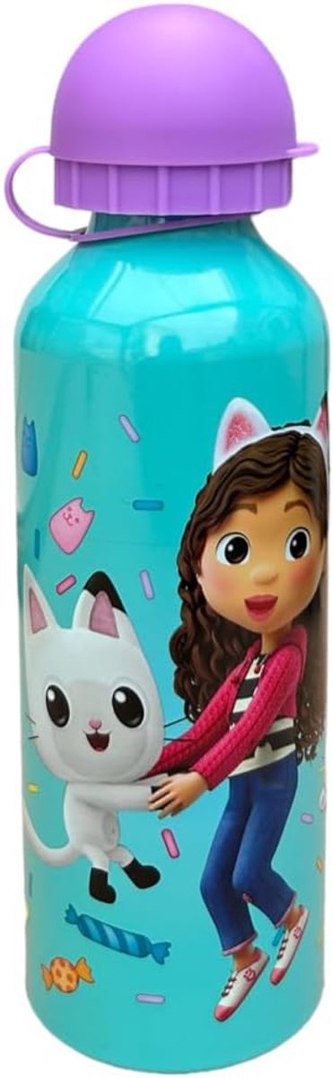 Aluminium drinkfles voor kinderen Gabby's Dollhouse 500 ml fles met schenktuit