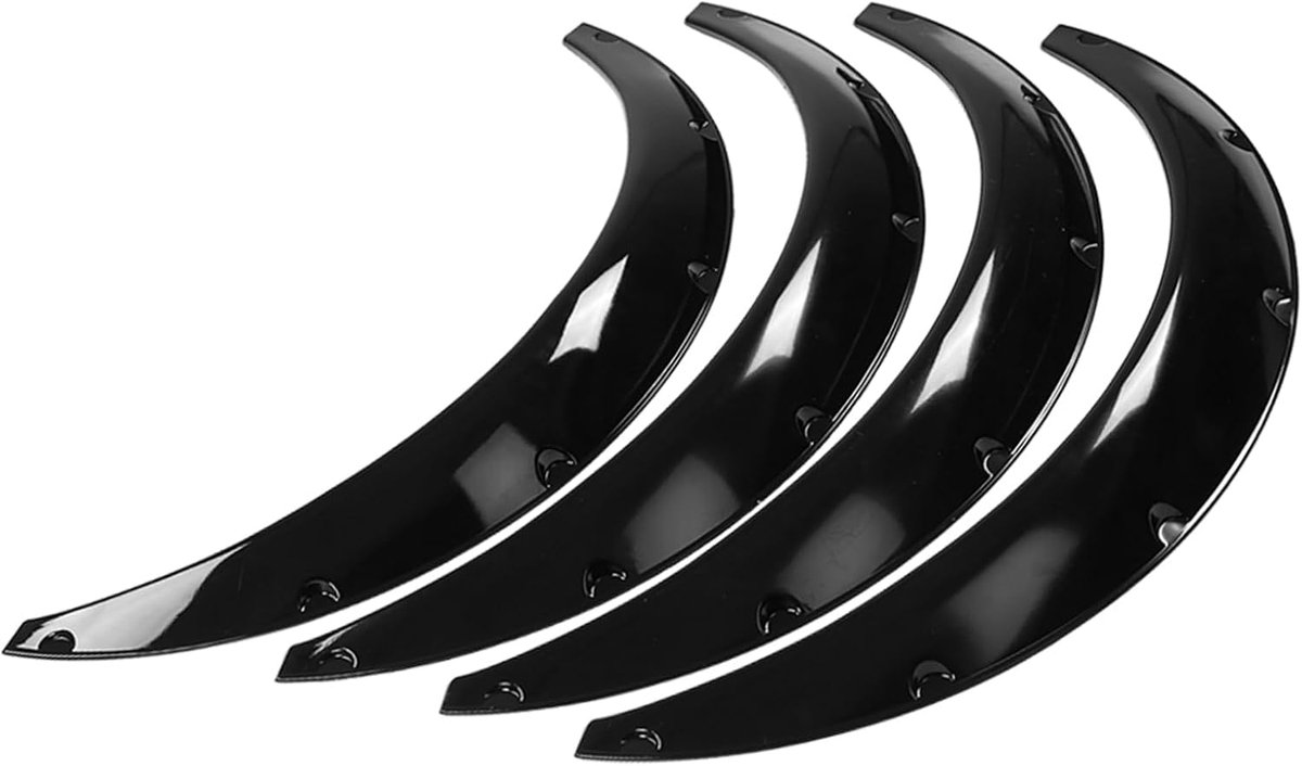 Flares, 4 stuks 90 mm / 3,5 inch Flexibele auto-voor- en achterspatborden Extra brede wielkasten Universeel